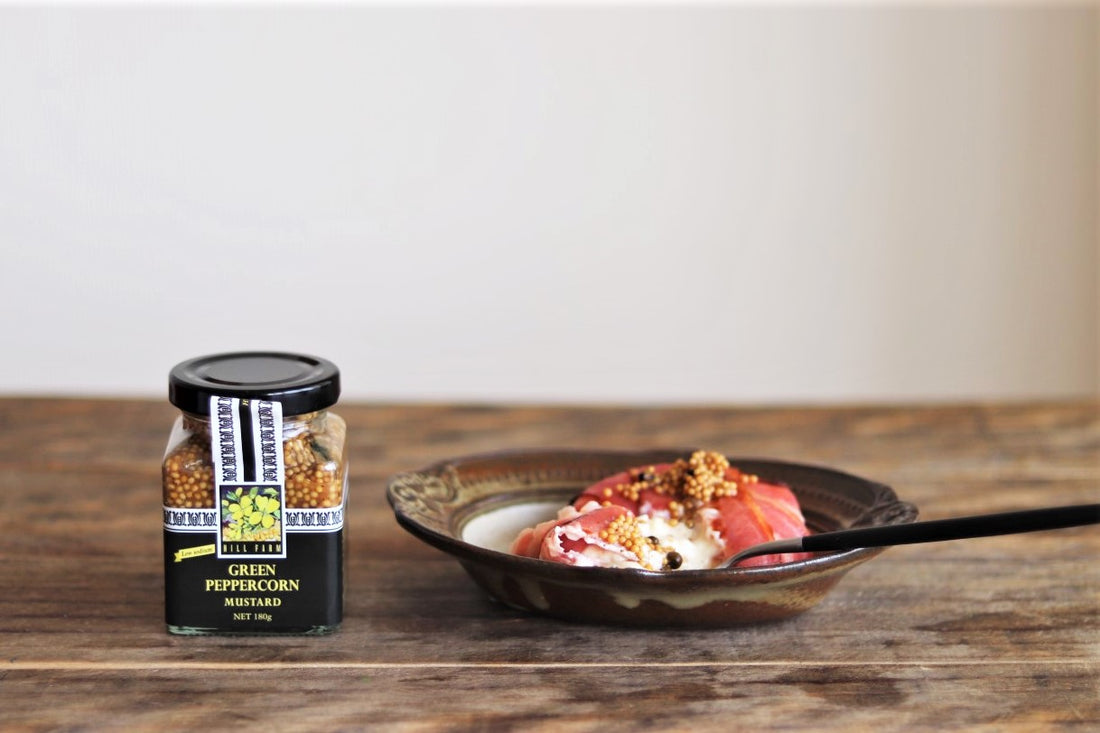 【おいしいレシピ】ヒルファーム 粒マスタード マイルドグリーンペッパー