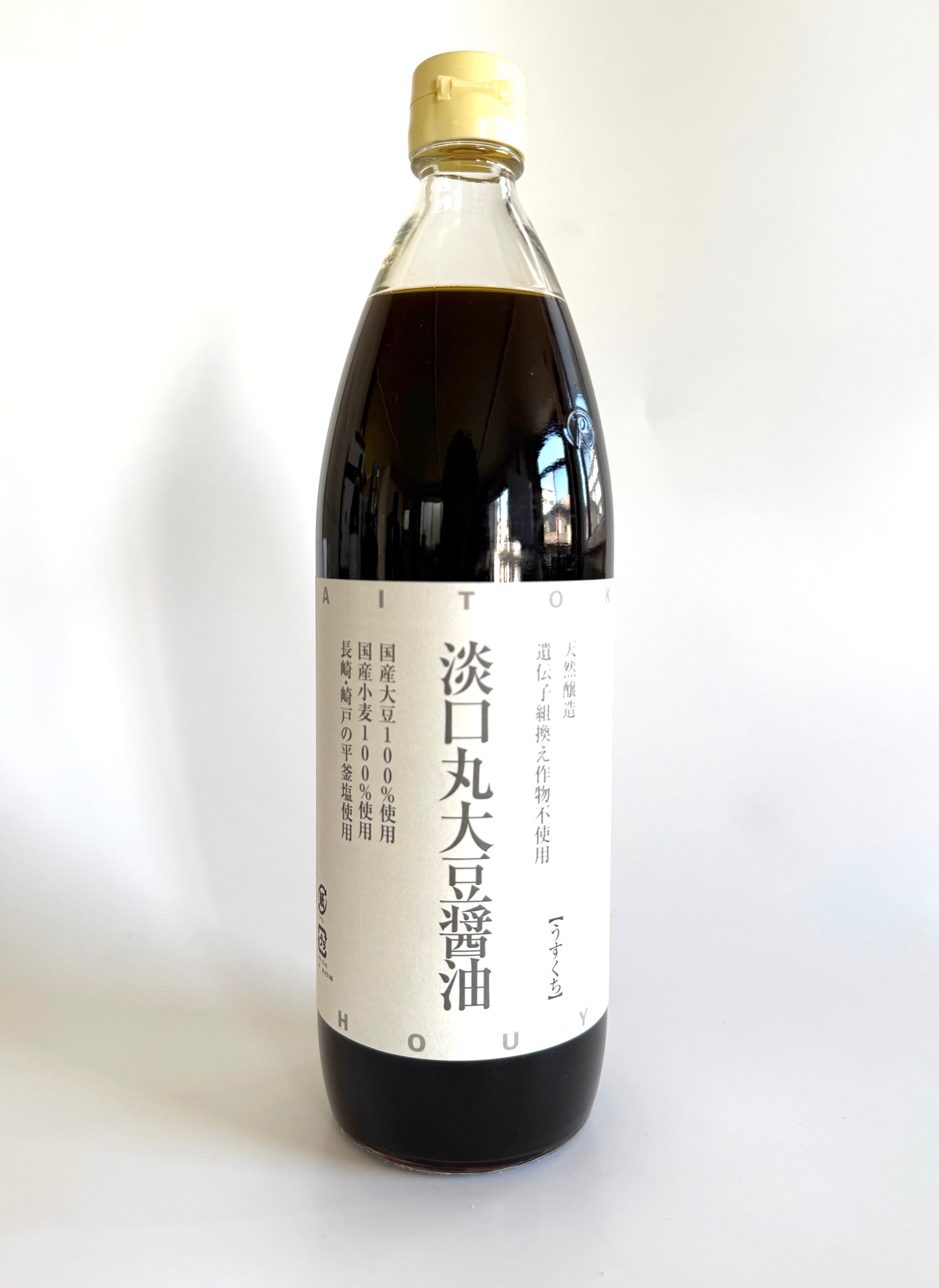 天然醸造　木桶仕込み　大徳醤油　丸大豆醤油淡口(うすくち)　900ml